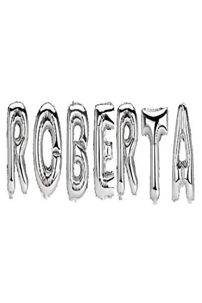 OEM Roberta Name Letter Balloon Set, Silver, 40 cm