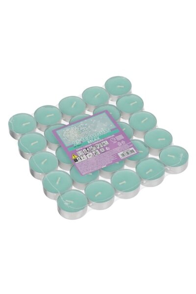 OEM Lumânări parfumate relaxante pastel verde mentă Ø3.5x1.5cm - 25 buc