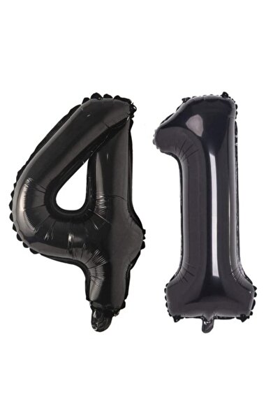 OEM Set de 2 baloane folie, negre, aniversare 41, 105 cm