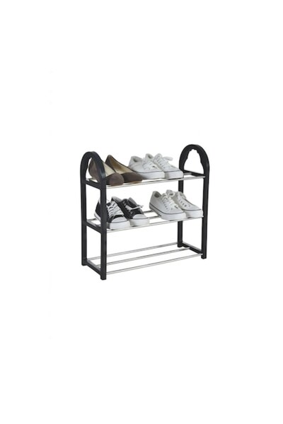 OEM Ράφι παπουτσιών, πλαστικό, μέταλλο, 3 ράφια, 41x19x47,5 cm