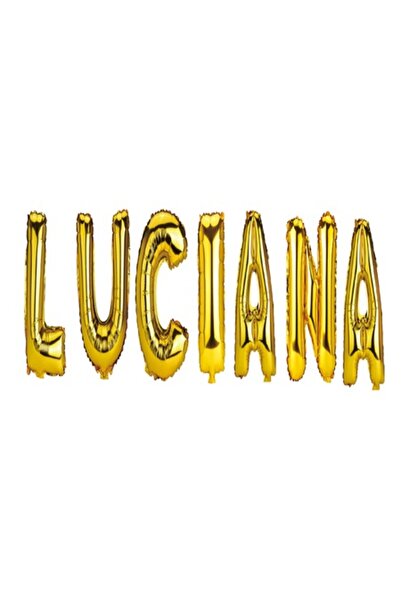 OEM Комплект балони с букви с име Лучана, златни, 40 см