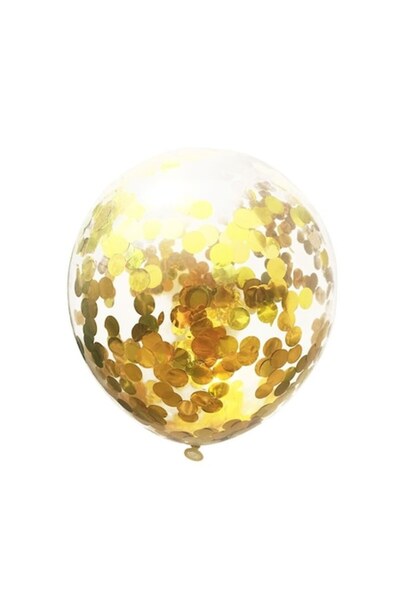 Baloane Sofia Set 3 baloane latex cu confetti aurii, 30 cm