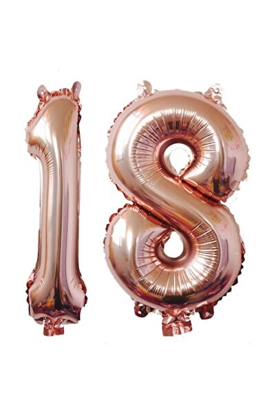 OEM Σετ 2 μπαλόνια αλουμινίου, ESB, Ροζ Χρυσό, 18α γενέθλια, 105 cm