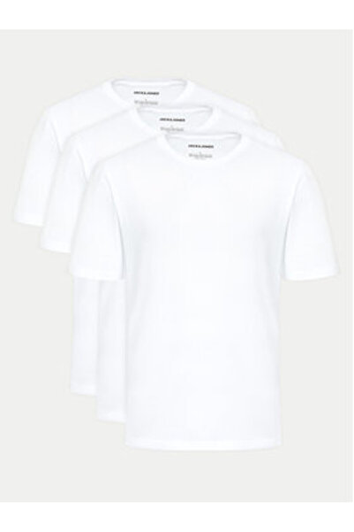 Jack & Jones Jack Jones Ανδρικό Σετ 3 Μπλουζάκια 12248076 Λευκό