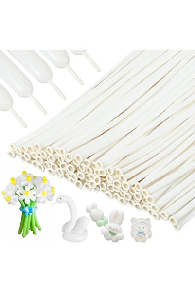 OEM Set 100 baloane latex colorate pentru animale, baloane lungi transparente