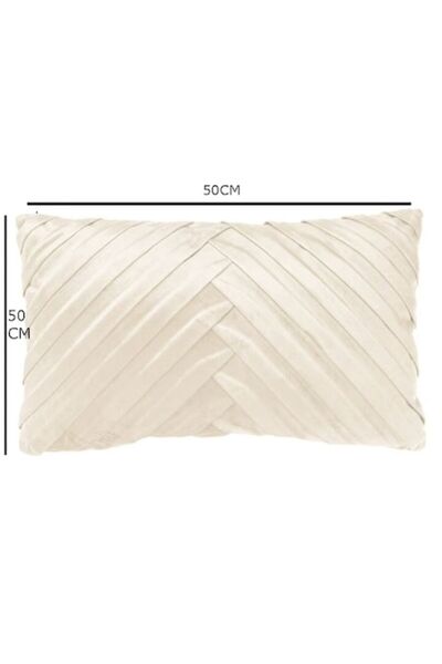 OEM Perna Decorativa Ecru Model Velvet Reliefat 50x30cm