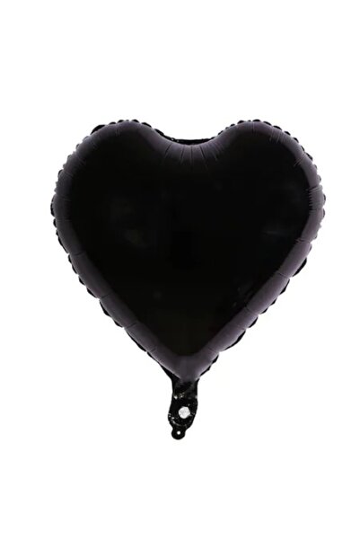 OEM Фолиев балон сърце, 45 см, черен цвят