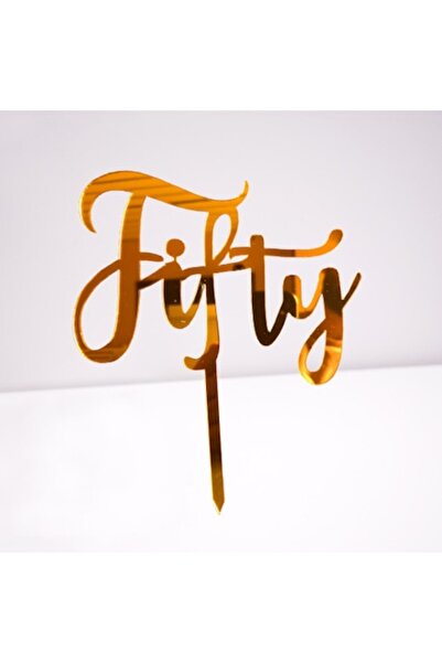 OEM Cake Topper fifty, Gold