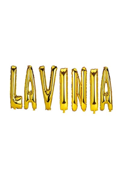 OEM Set baloane litere nume Lavinia, aurii, 40cm