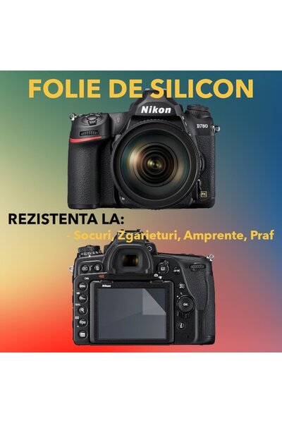 COMANDO Protection set compatible with Nikon D780, Focus Shield, 1 Silicone Film Resistant for E
