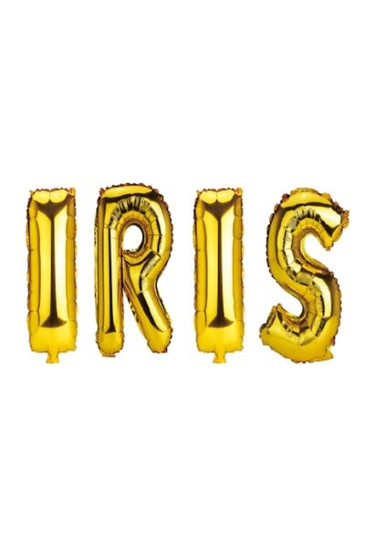 OEM Set baloane litere nume Iris, aurii, 40cm