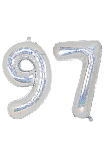 OEM Set 2 baloane folie cifra, ESB, Holografic, aniversare 97 ani, 100 cm