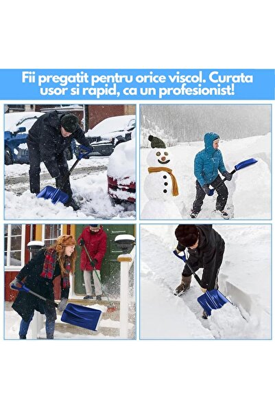 FONIX Lopata de Zapada, FrostMaster, Multifunctionala, Maner Demontabil, Antiderapanta, Dimensiune 80 cm,