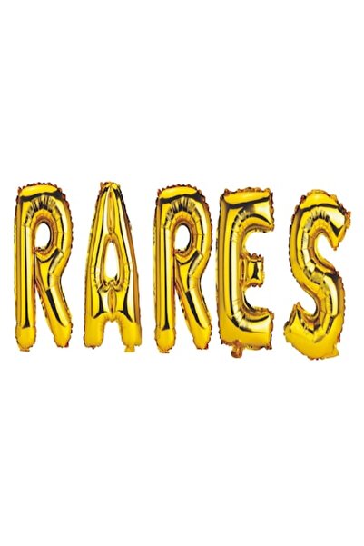 OEM Set baloane litere nume rare, aurii, 40cm