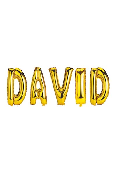 OEM Set baloane cu numele David, aurii, 40 cm