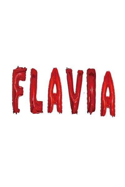 OEM Set of Balloons with Letters Name Flavia, Red, 40Cm