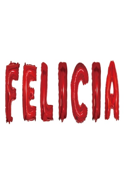 OEM Комплект балони с име Фелиция, червени, 40 см