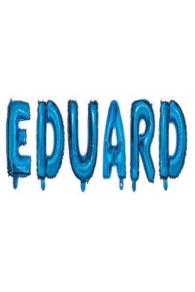 OEM Set Baloane Litere Nume Eduard, Albastru, Wili Topper Rom, 40Cm