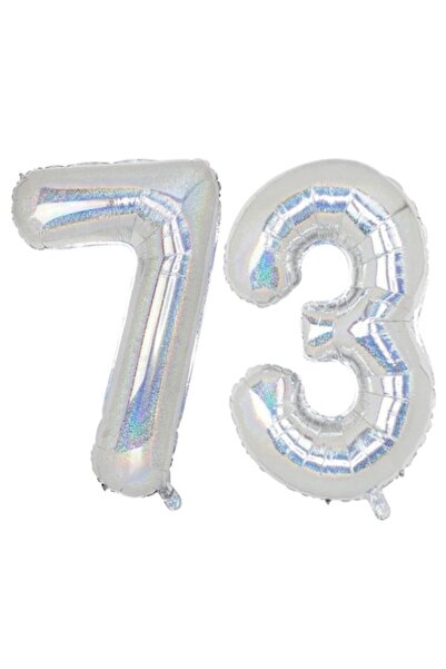 OEM Σετ 2 μπαλόνια αλουμινίου με αριθμό, ESB, ολογραφικά, 73α γενέθλια, 105 cm