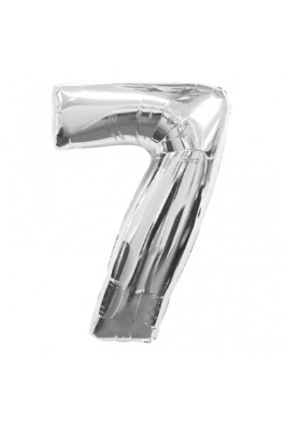Bruno Foil Balloon, Number 7, Silver, 100 cm