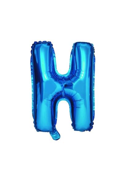 OEM Balon folie metalizat albastru, Mirific Party, litera H, 40 cm