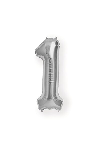Baloane Sofia Balon folie numărul 1 argintiu 35 cm