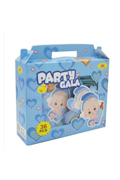 OEM Party Gala party set, blue, 36 pieces