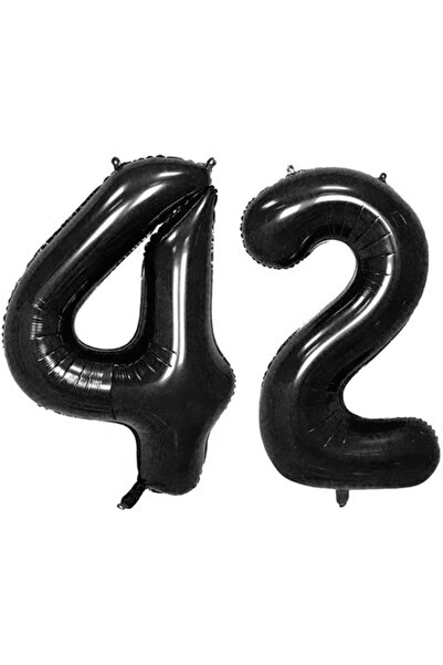 OEM Set 2 baloane folie, ESB, Negru, aniversare 42 ani, 100 cm