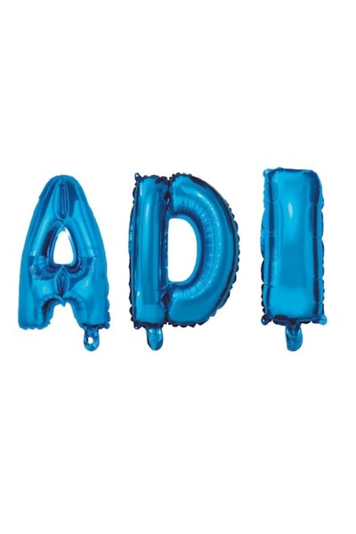 OEM Set baloane cu litere „Adi”, albastre, 40 cm