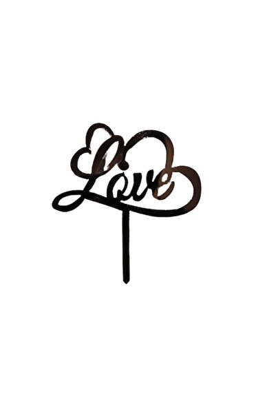 OEM Cake topper Love, model Inimoare, Negru