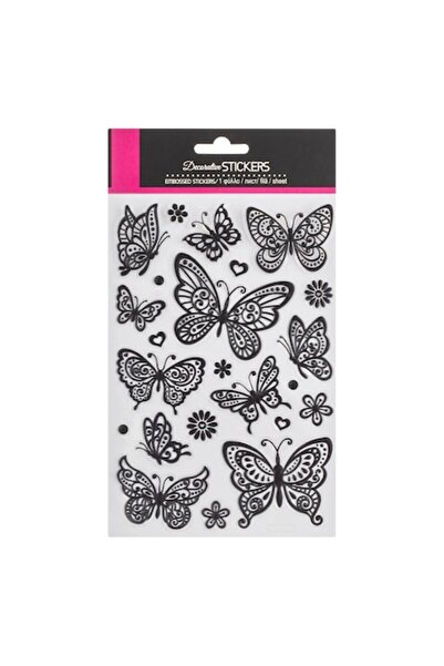 OEM Черни стикери с пеперуди с фолио - 23 бр.