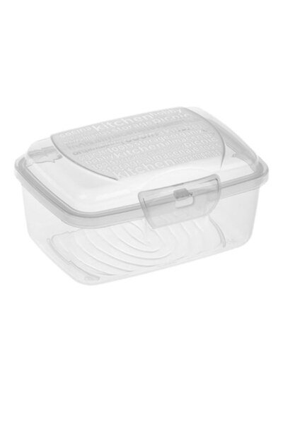 OEM Recipient alimentar mini cu capac, plastic, transparent, 350 ml, 12x8x6,5 cm