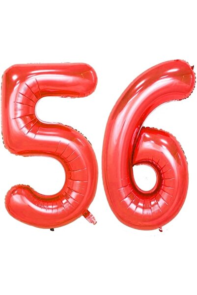 OEM Set 2 baloane folie, ESB, Rosu, aniversare 56 ani, 100 cm