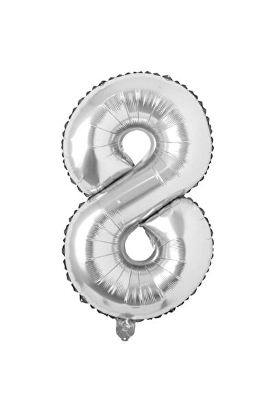 OEM Balon folie, ESB, argintiu, numărul 8, 105 cm