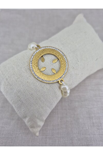 PİNA HEDİYELİK AKSESUAR Çelik Çerçeveli Yarım Altın Takılan Yarım Altın Uyuml...