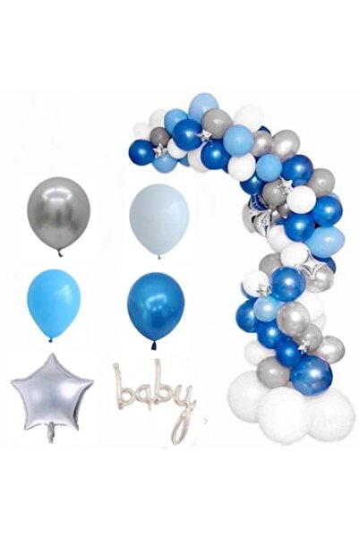 OEM Set BaloaneDOMI PARTY & GIFTS pentru Aranjament tip Arcada BABY, Argintiu...