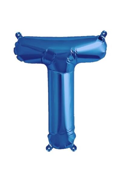 OEM Balon folie litera T, ESB, 40 cm, albastru