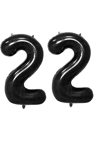 OEM Σετ 2 μπαλονιών αλουμινίου, ESB, μαύρο, 22η επέτειος, 100 cm