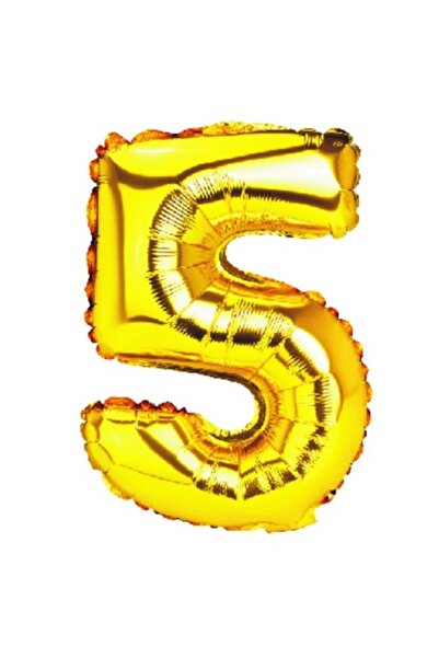 OEM Balon auriu cu numărul 5, 100 cm