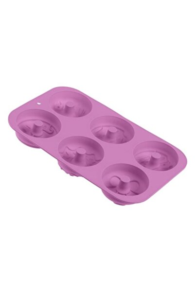 OEM Σιλικόνη φόρμα ψησίματος μοβ για 6 ντόνατς 28cm AZ