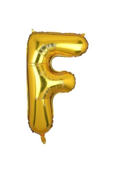 OEM Balon folie litera F, ESB, 35 cm, auriu