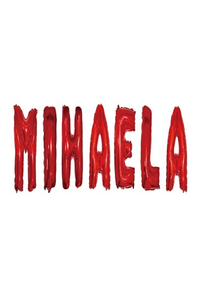 OEM Set de baloane cu litere - Nume „Mihaela”, roșii, 40 cm