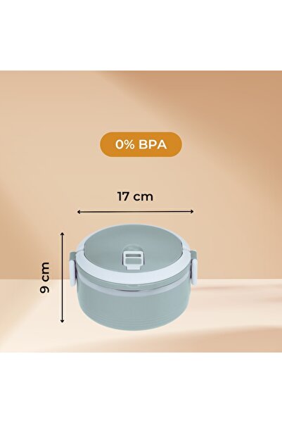 Jumbo Thermal Food Container with Double Stainless Steel Walls, Light Gray