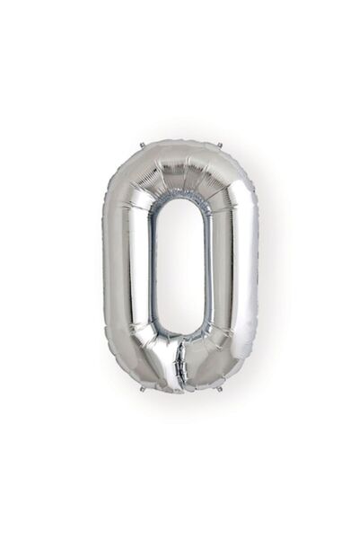Baloane Sofia Balon folie numărul 0 argintiu 35 cm