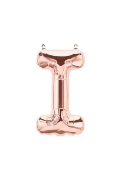 OEM Φολιό μπαλόνι γράμμα I, 35 cm, ροζ χρυσό