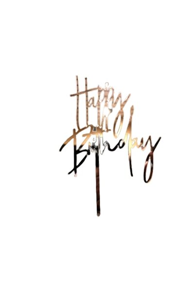 OEM Κοσμητικό για τούρτα «Happy birthday», Ασημί, m2, 13cm