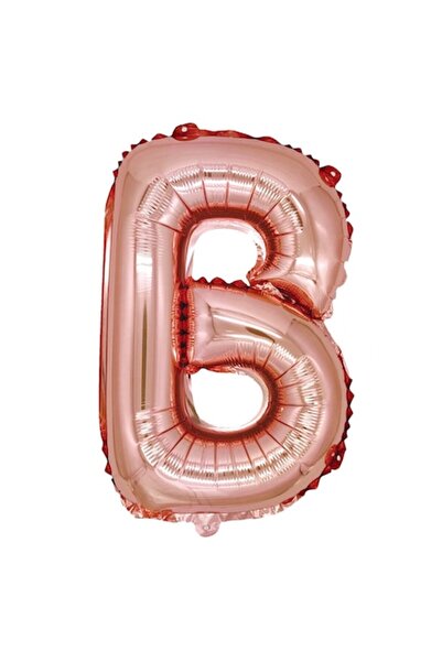 OEM Balon folie litera B, ESB, 40 cm, auriu roz