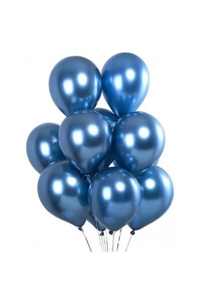 OEM Set de 50 de baloane din latex cromat, ESB, 30 cm, albastre