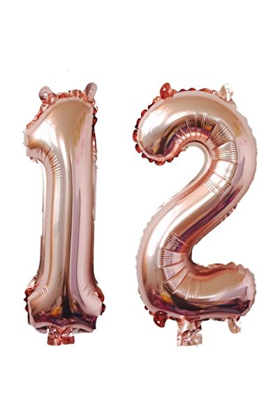 OEM Set 2 baloane folie, ESB, Roz Gold, aniversare 12 ani, 105 cm