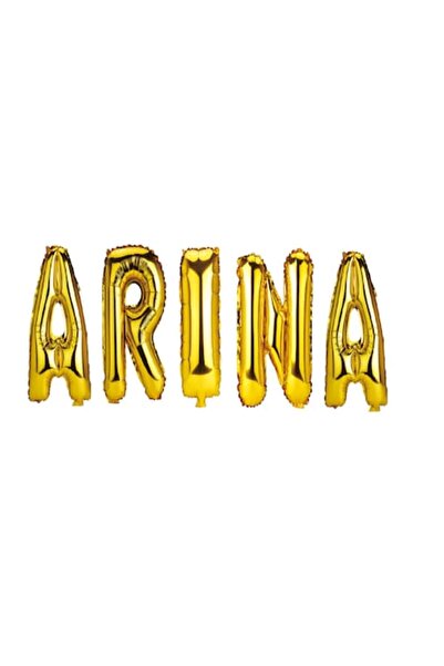 OEM Set Baloane Litere Nume Arina, Auriu, 40Cm
